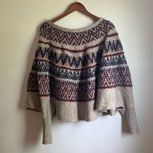 Sleeping on Snow Poncho Sweater with Sleeve, M/L